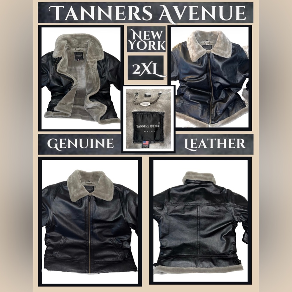 Tanners Avenue ~ New York ~ 2XL ~ Genuine Leather Coat w/Faux Fur